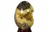Calcite Crystal Filled Septarian Geode Egg - Utah #160274-2
